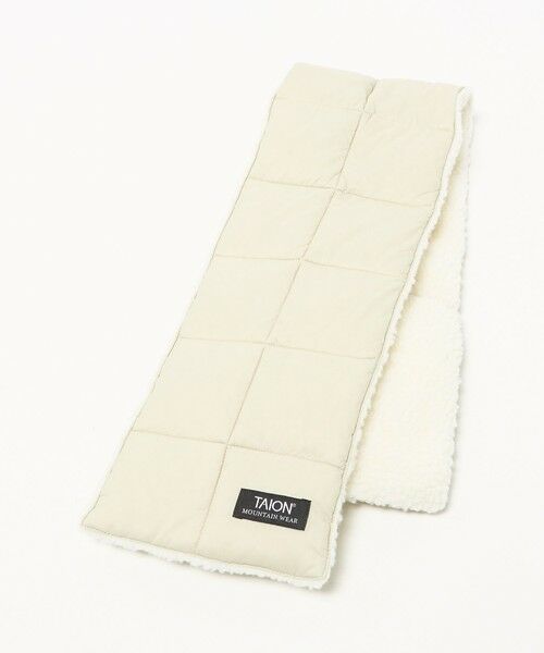 green label relaxing / グリーンレーベル リラクシング マフラー・ショール・スヌード・ストール | ＜TAION＞マウンテン リバーシブル ダウンボア マフラー | 詳細9
