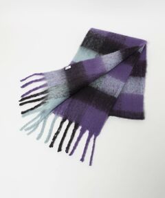 green label relaxing / グリーンレーベル リラクシング マフラー・ショール・スヌード・ストール | GLR ブラッシュド ブロック マフラー