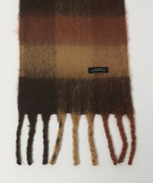 green label relaxing / グリーンレーベル リラクシング マフラー・ショール・スヌード・ストール | GLR ブラッシュド ブロック マフラー | 詳細5