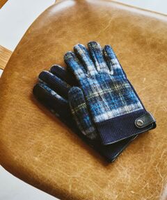 green label relaxing / グリーンレーベル リラクシング 手袋 | コーデュロイ チェック グローブ 手袋 -スマートフォン対応-