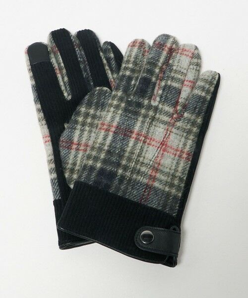 green label relaxing/グリーンレーベル リラクシング コーデュロイ チェック グローブ 手袋 -スマートフォン対応- MD. GRAY FREE green label relaxing/グリーンレーベル リラクシング コーデュロイ チェック グローブ 手袋 -スマートフォン対応- MD. GRAY FREE