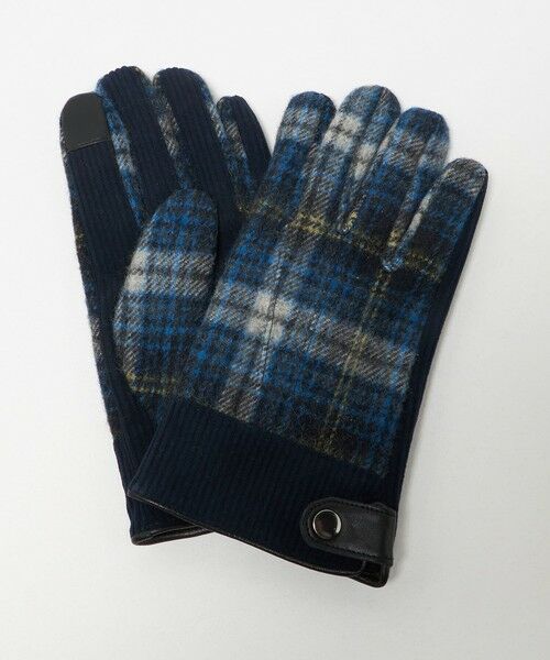 green label relaxing / グリーンレーベル リラクシング 手袋 | コーデュロイ チェック グローブ 手袋 -スマートフォン対応- | 詳細13
