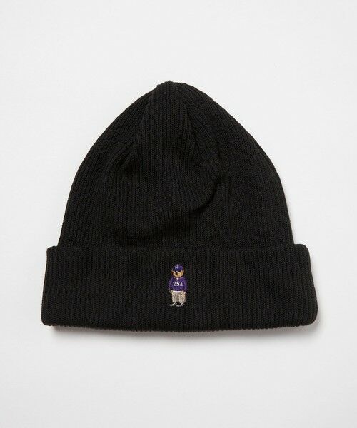 green label relaxing/グリーンレーベル リラクシング 【別注】＜ROSTER BEAR×INFIELDER DESIGN＞ニットキャップ BLACK FREE