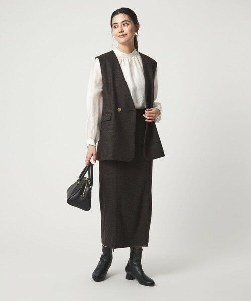 green label relaxing / グリーンレーベル リラクシング シャツ・ブラウス | フェイクパール スタンドネック ブラウス | 詳細4