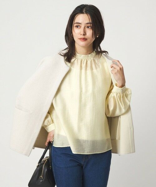 green label relaxing / グリーンレーベル リラクシング シャツ・ブラウス | フェイクパール スタンドネック ブラウス | 詳細12