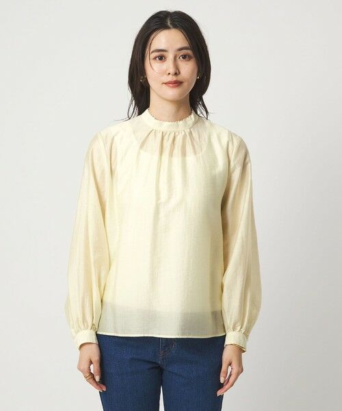 green label relaxing / グリーンレーベル リラクシング シャツ・ブラウス | フェイクパール スタンドネック ブラウス | 詳細13