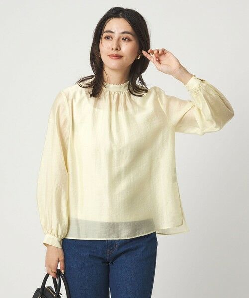 green label relaxing / グリーンレーベル リラクシング シャツ・ブラウス | フェイクパール スタンドネック ブラウス | 詳細9