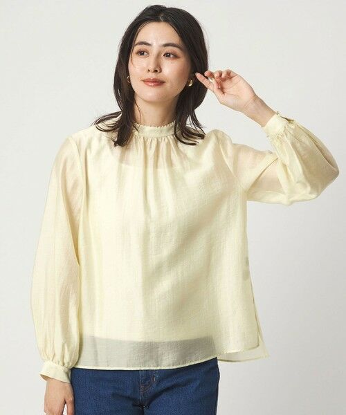 green label relaxing / グリーンレーベル リラクシング シャツ・ブラウス | フェイクパール スタンドネック ブラウス | 詳細8