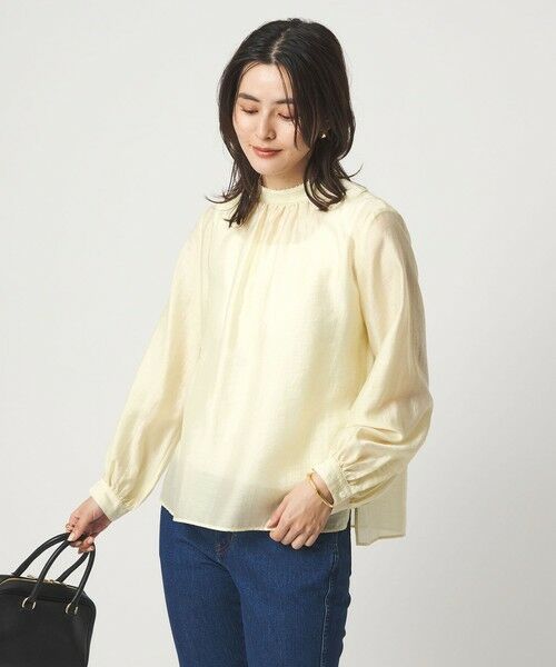 green label relaxing / グリーンレーベル リラクシング シャツ・ブラウス | フェイクパール スタンドネック ブラウス | 詳細9