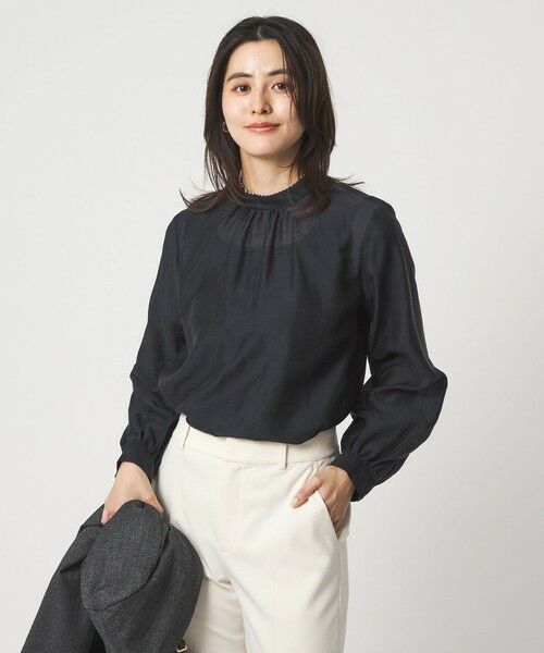 green label relaxing / グリーンレーベル リラクシング シャツ・ブラウス | フェイクパール スタンドネック ブラウス | 詳細20