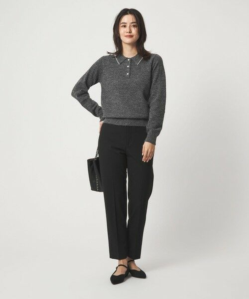 green label relaxing / グリーンレーベル リラクシング ニット・セーター | 襟付き フェイクパール プルオーバー ニット ウォッシャブル | 詳細10