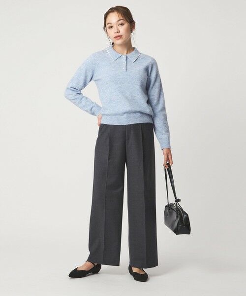 green label relaxing / グリーンレーベル リラクシング ニット・セーター | 襟付き フェイクパール プルオーバー ニット ウォッシャブル | 詳細28