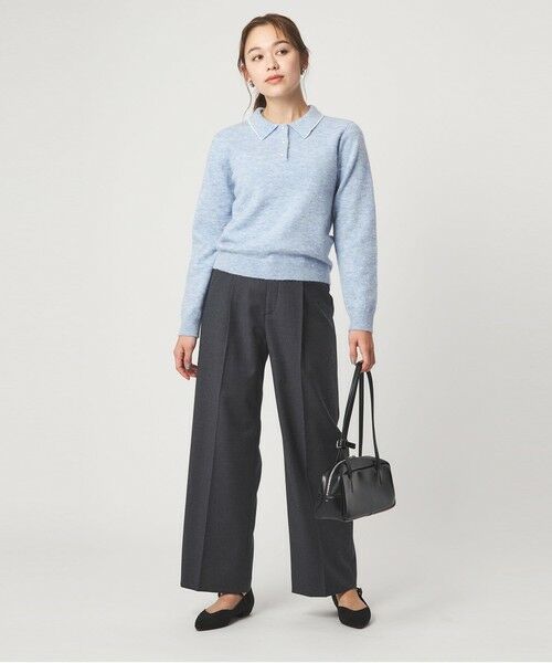 green label relaxing / グリーンレーベル リラクシング ニット・セーター | 襟付き フェイクパール プルオーバー ニット ウォッシャブル | 詳細29