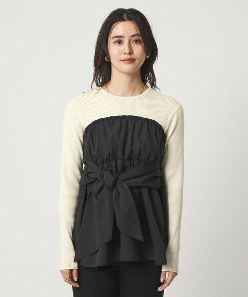 green label relaxing / グリーンレーベル リラクシング ニット・セーター | タフタ ドッキング リボン プルオーバー ニット ウォッシャブル | 詳細7