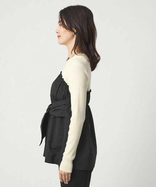 green label relaxing / グリーンレーベル リラクシング ニット・セーター | タフタ ドッキング リボン プルオーバー ニット ウォッシャブル | 詳細8