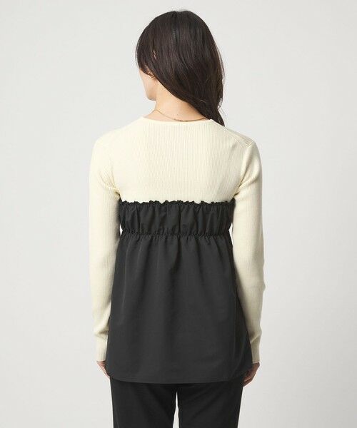 green label relaxing / グリーンレーベル リラクシング ニット・セーター | タフタ ドッキング リボン プルオーバー ニット ウォッシャブル | 詳細9