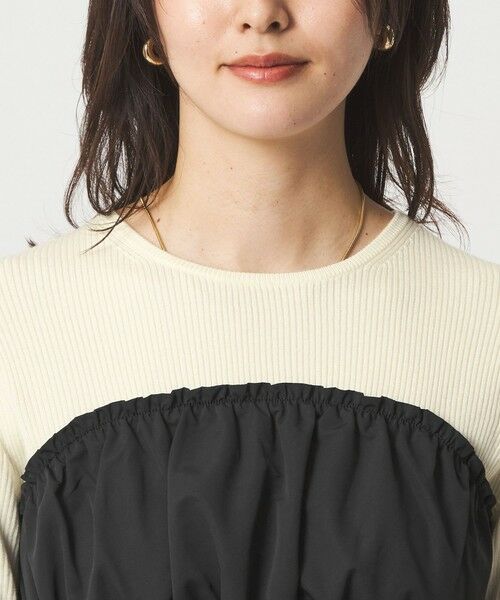 green label relaxing / グリーンレーベル リラクシング ニット・セーター | タフタ ドッキング リボン プルオーバー ニット ウォッシャブル | 詳細10