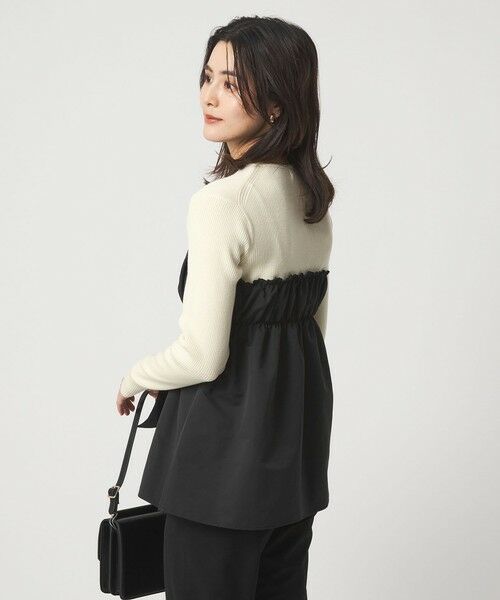 green label relaxing / グリーンレーベル リラクシング ニット・セーター | タフタ ドッキング リボン プルオーバー ニット ウォッシャブル | 詳細2