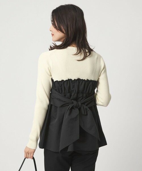 green label relaxing / グリーンレーベル リラクシング ニット・セーター | タフタ ドッキング リボン プルオーバー ニット ウォッシャブル | 詳細4