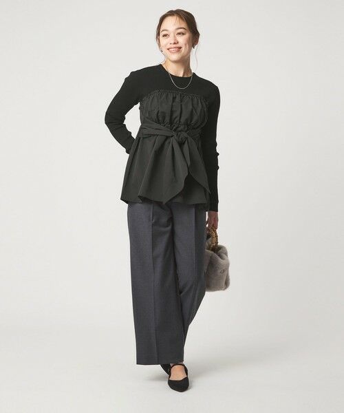 green label relaxing / グリーンレーベル リラクシング ニット・セーター | タフタ ドッキング リボン プルオーバー ニット ウォッシャブル | 詳細23