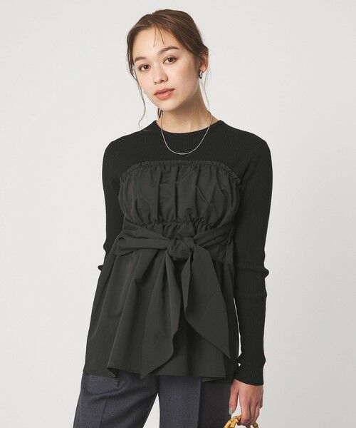 green label relaxing / グリーンレーベル リラクシング ニット・セーター | タフタ ドッキング リボン プルオーバー ニット ウォッシャブル | 詳細19