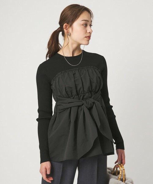 green label relaxing / グリーンレーベル リラクシング ニット・セーター | タフタ ドッキング リボン プルオーバー ニット ウォッシャブル | 詳細20