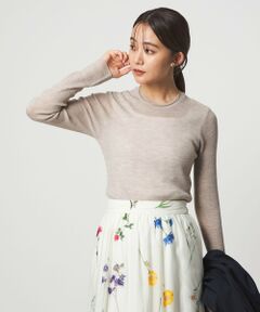 green label relaxing / グリーンレーベル リラクシング ニット・セーター | ウール シアー リブ クルーネック ニット ウォッシャブル