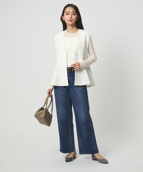 green label relaxing / グリーンレーベル リラクシング ニット・セーター | ウール シアー リブ クルーネック ニット ウォッシャブル | 詳細5