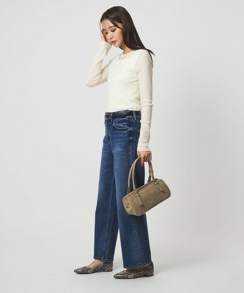 green label relaxing / グリーンレーベル リラクシング ニット・セーター | ウール シアー リブ クルーネック ニット ウォッシャブル | 詳細3