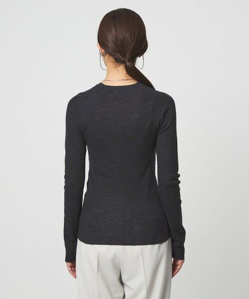 green label relaxing / グリーンレーベル リラクシング ニット・セーター | ウール シアー リブ クルーネック ニット ウォッシャブル | 詳細14