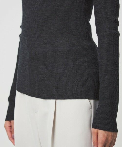 green label relaxing / グリーンレーベル リラクシング ニット・セーター | ウール シアー リブ クルーネック ニット ウォッシャブル | 詳細17