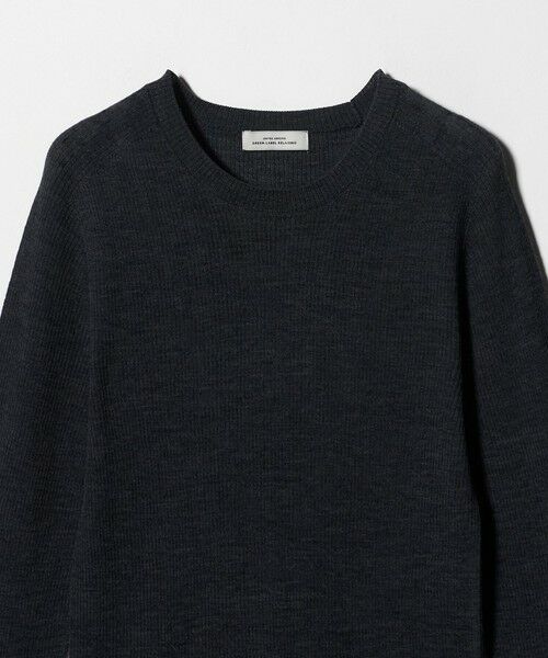 green label relaxing / グリーンレーベル リラクシング ニット・セーター | ウール シアー リブ クルーネック ニット ウォッシャブル | 詳細21