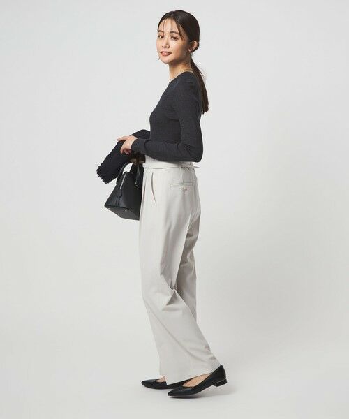 green label relaxing / グリーンレーベル リラクシング ニット・セーター | ウール シアー リブ クルーネック ニット ウォッシャブル | 詳細9