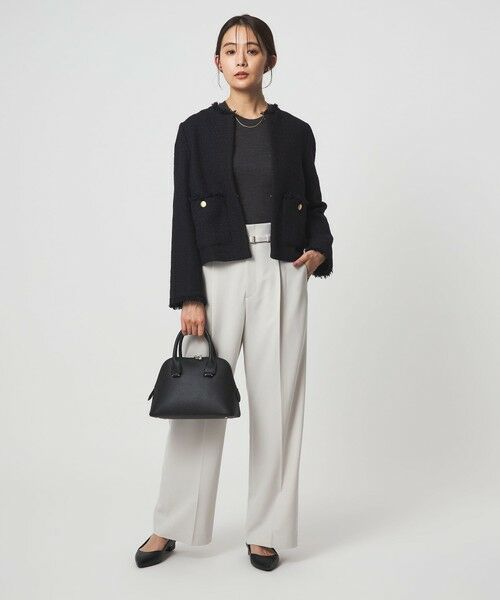 green label relaxing / グリーンレーベル リラクシング ニット・セーター | ウール シアー リブ クルーネック ニット ウォッシャブル | 詳細10