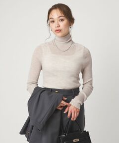 green label relaxing / グリーンレーベル リラクシング ニット・セーター | ウール シアー リブ タートルネック ニット ウォッシャブル