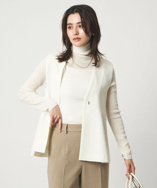 green label relaxing / グリーンレーベル リラクシング ニット・セーター | ウール シアー リブ タートルネック ニット ウォッシャブル | 詳細3