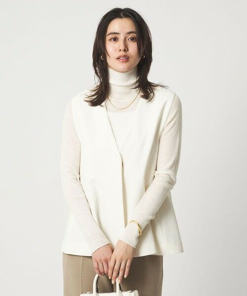 green label relaxing / グリーンレーベル リラクシング ニット・セーター | ウール シアー リブ タートルネック ニット ウォッシャブル | 詳細4