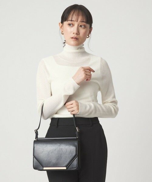 green label relaxing / グリーンレーベル リラクシング ニット・セーター | ウール シアー リブ タートルネック ニット ウォッシャブル | 詳細6