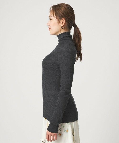 green label relaxing / グリーンレーベル リラクシング ニット・セーター | ウール シアー リブ タートルネック ニット ウォッシャブル | 詳細13