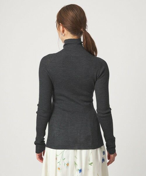 green label relaxing / グリーンレーベル リラクシング ニット・セーター | ウール シアー リブ タートルネック ニット ウォッシャブル | 詳細14