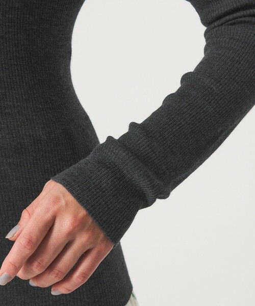 green label relaxing / グリーンレーベル リラクシング ニット・セーター | ウール シアー リブ タートルネック ニット ウォッシャブル | 詳細16