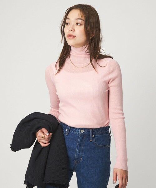 green label relaxing / グリーンレーベル リラクシング ニット・セーター | ウール シアー リブ タートルネック ニット ウォッシャブル | 詳細27