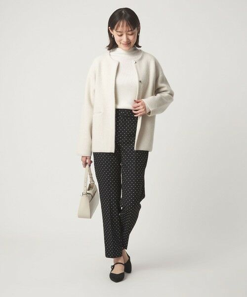 green label relaxing / グリーンレーベル リラクシング スラックス・ドレスパンツ | キチントボトムス ドット ジャガード ALLFIT テーパード パンツ ウォッシャブル ストレッチ | 詳細2