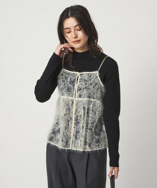 green label relaxing / グリーンレーベル リラクシング ベスト | シアー レース キャミソール | 詳細1