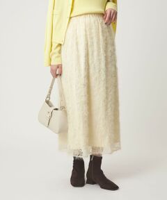 green label relaxing / グリーンレーベル リラクシング ロング・マキシ丈スカート | シアー レース ギャザー スカート