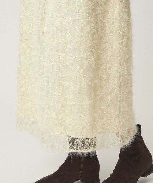 green label relaxing / グリーンレーベル リラクシング ロング・マキシ丈スカート | シアー レース ギャザー スカート | 詳細10