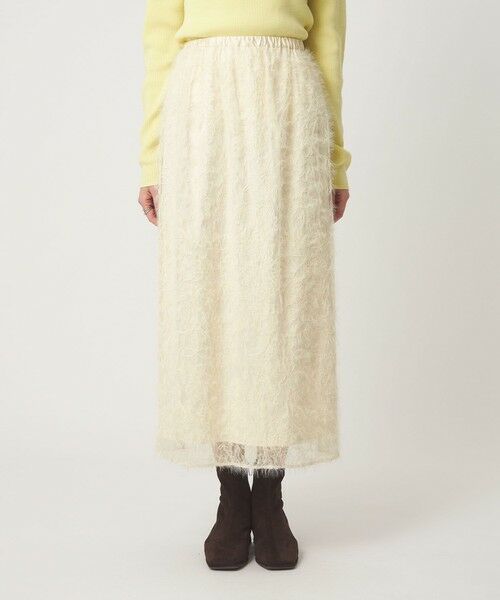 green label relaxing / グリーンレーベル リラクシング ロング・マキシ丈スカート | シアー レース ギャザー スカート | 詳細5