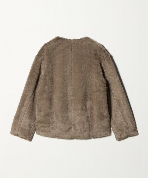 green label relaxing / グリーンレーベル リラクシング ノーカラージャケット | フェイクファー ノーカラー コート | 詳細16