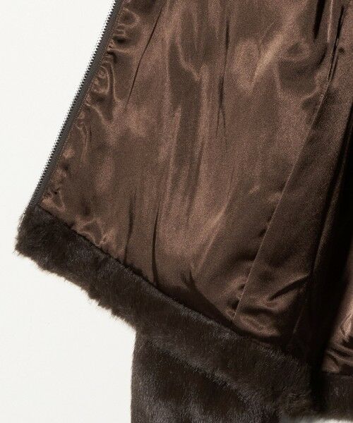 green label relaxing / グリーンレーベル リラクシング ノーカラージャケット | フェイクファー ノーカラー コート | 詳細29