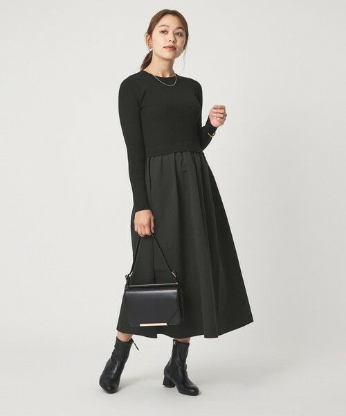 green label relaxing / グリーンレーベル リラクシング ロング・マキシ丈ワンピース | タフタ ドッキング ワンピース ウォッシャブル | 詳細3